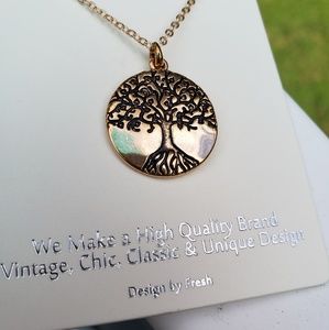 Clearance 🎉 Gold Tone Tree Of Life Necklace